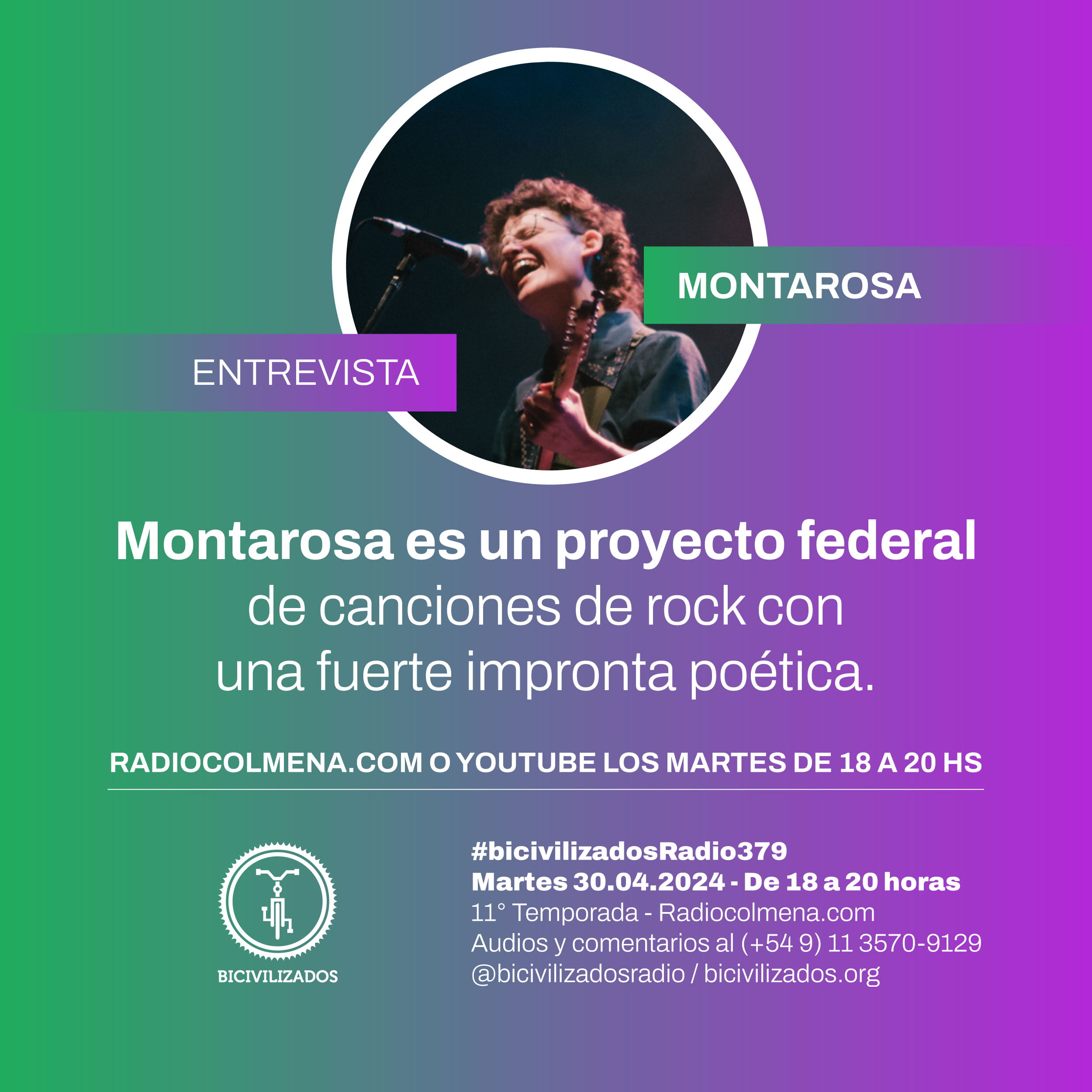 Montarosa entrevista en bicivilizados radio