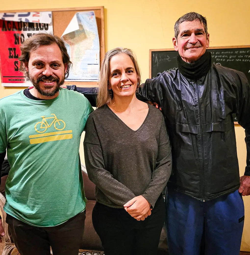 Leo Spinetto, Laura Ziliani y Adrián Sánchez