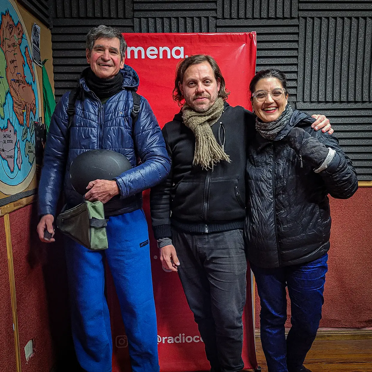 Adrián, Leo y Lorraine